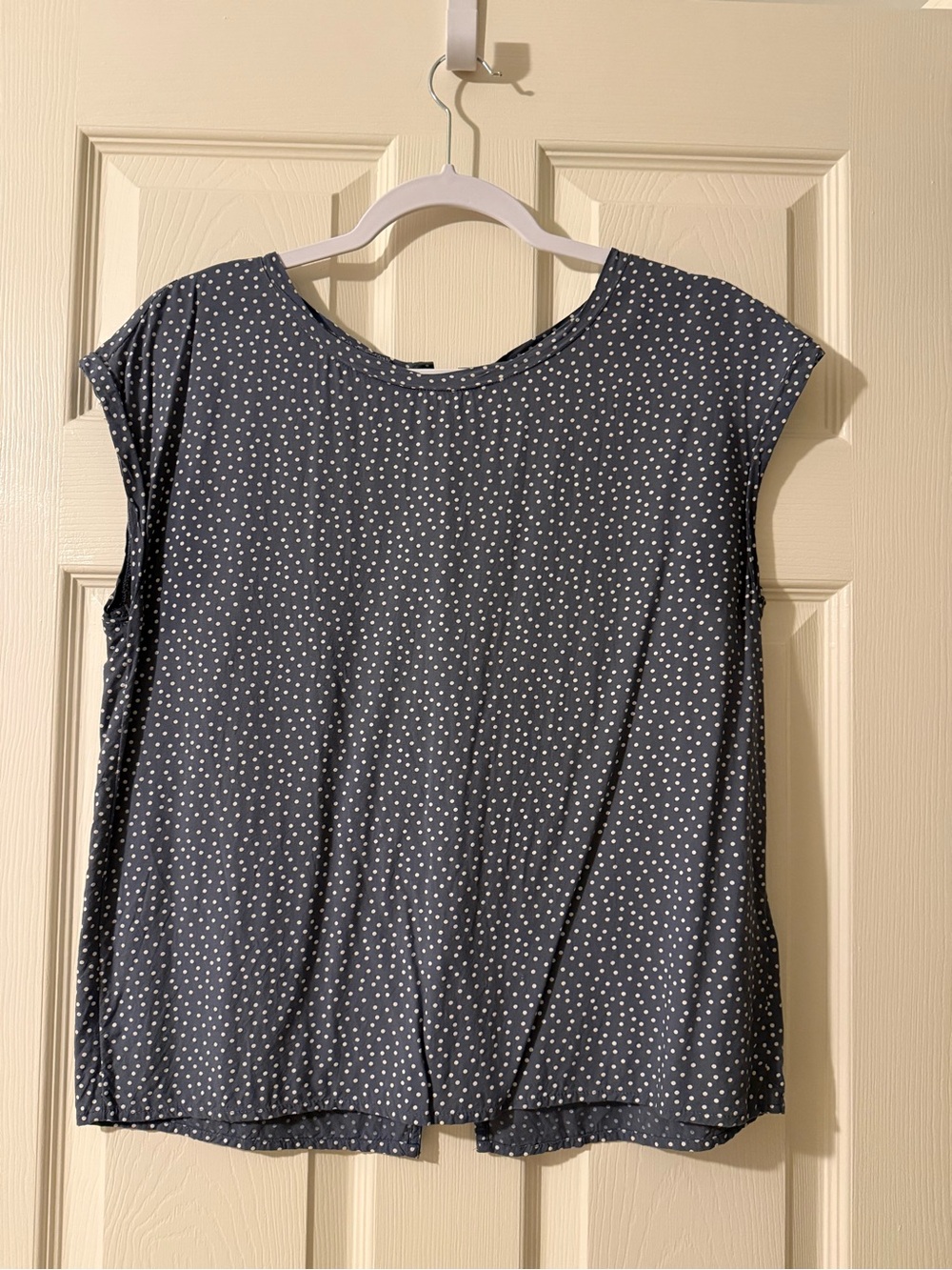 Women’s Dusty Blue Polka Dot Blouse